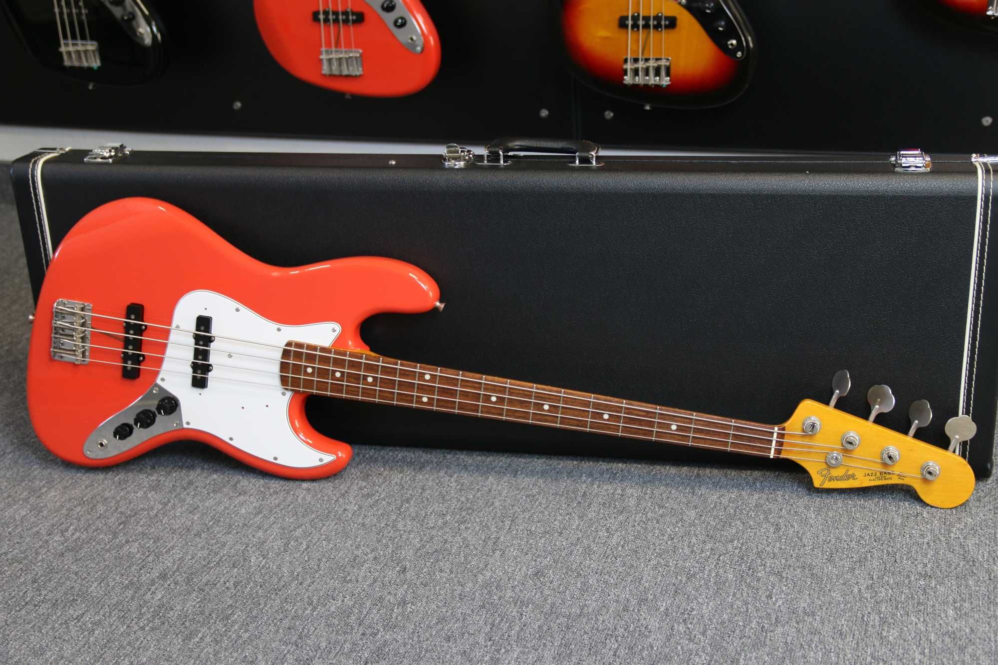 Fender Jazz Bass JB-62 Fiesta Red Japan - gitara basowa