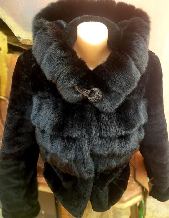 Шуба полушубок напівшуба норка мутон.