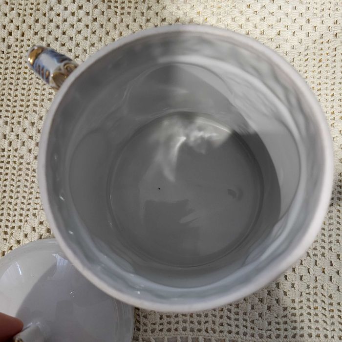 Кружка с крышкой Коростень. Ручная роспись