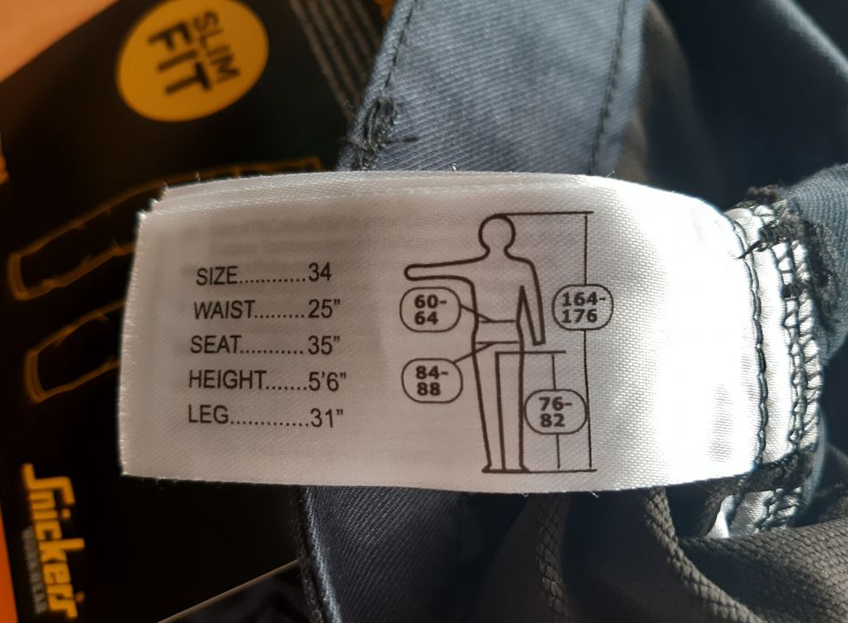 Snickers 6703 Spodnie robocze DAMSKIE AllroundWork nowe / rozmiar 34