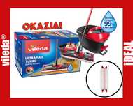 ZESTAW 4w1 Mop PŁASKI ViledaUltramax TURBO + wkład GRATIS