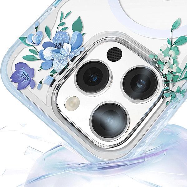 Kingxbar Flora Series magnetyczne etui iPhone 14 Plus MagSafe ozdobion