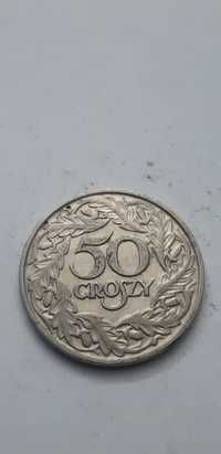 Polska 50 groszy 1923 - stan perfekcyjny - real foto