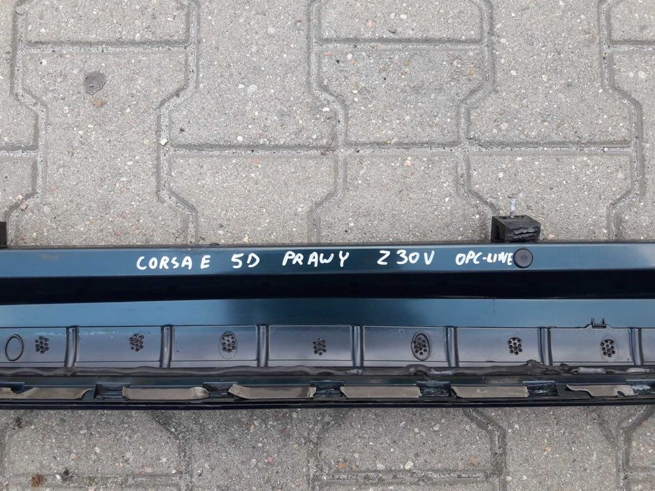 Nakładka Listwa Progowa Prawa Opel Corsa E 2014-19 OPC-Line 5D 5 Drzwi