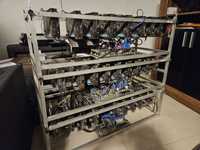 4 Rig mining Rx 580 8Gb 100% a trabalhar com formação incluida no preç