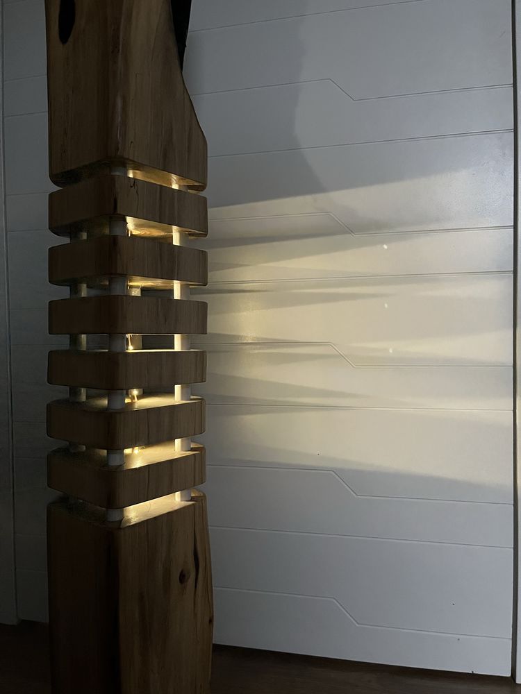 Lampa dębowa - led