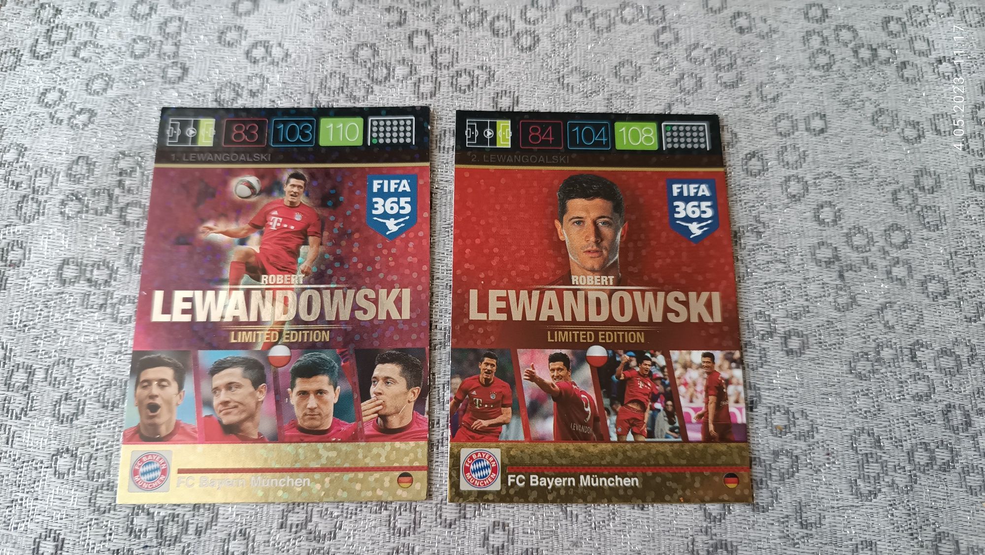 Karty limited edition FIFA 365 Lewandowski 2015 Bayern Monachium 2016