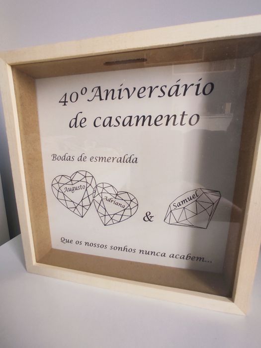 Dia do Pai/ Páscoa Mealheiro de madeira - personalizado a gosto