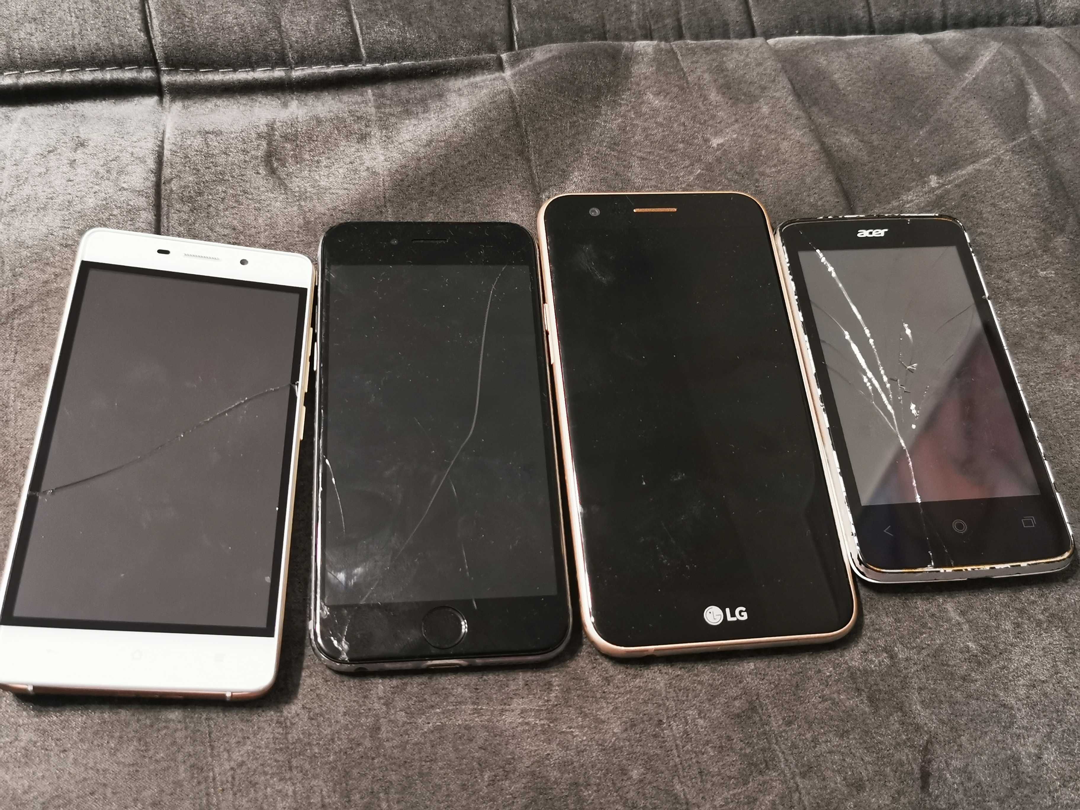 Uszkodzone telefony i 2tablety