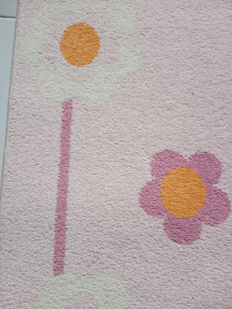 Duży dywan w kwiaty, 90x180cm