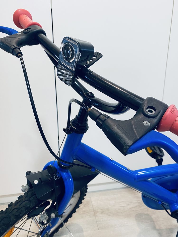 Bicicleta azul roda 16 com extras