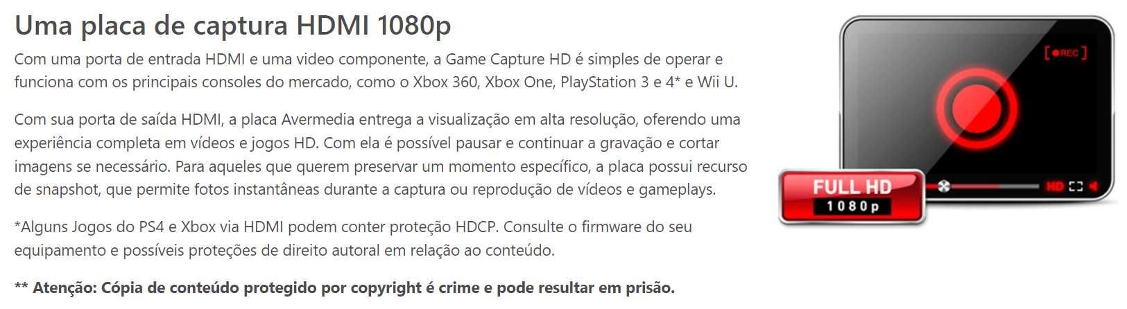 Avermedia - Game Capture HD II (na caixa)