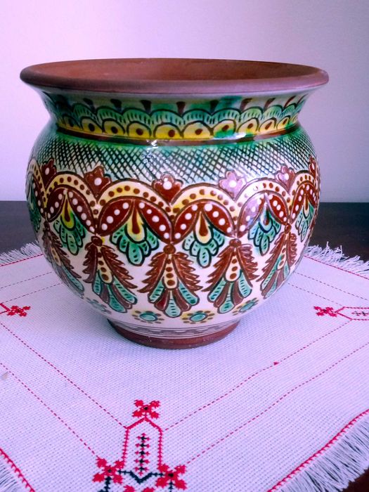 Косівський керамічний горщик роботи родини Троць