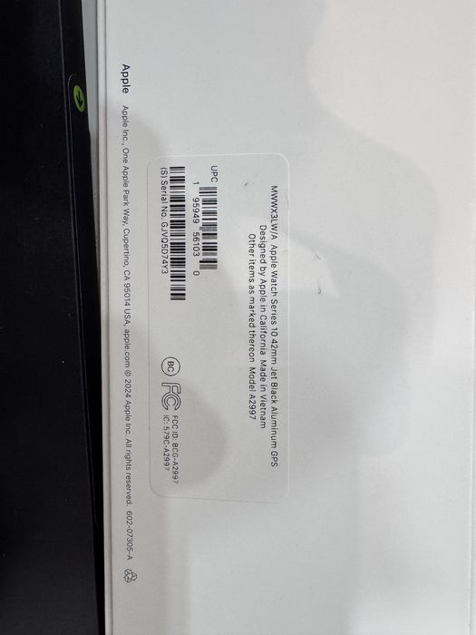 Apple Watch Series 10 42mm Jet Black