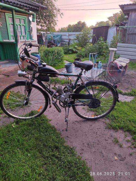 Мопед саморобний з велосипеда з двигуном