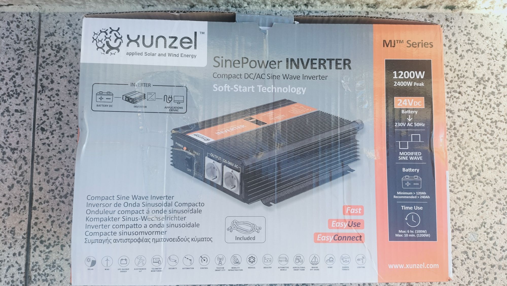 Inversor 24 v pico até 2400w