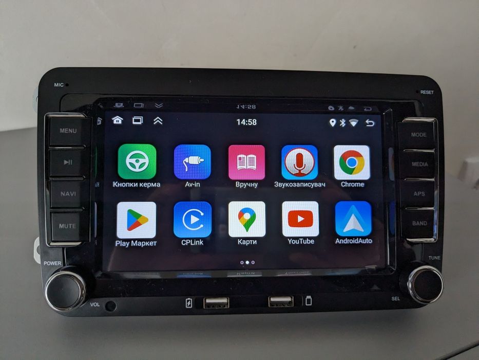 Магнітола 2/32GB CarPlay Android Auto VW Golf 5 6 Passat B6 B7 Skoda