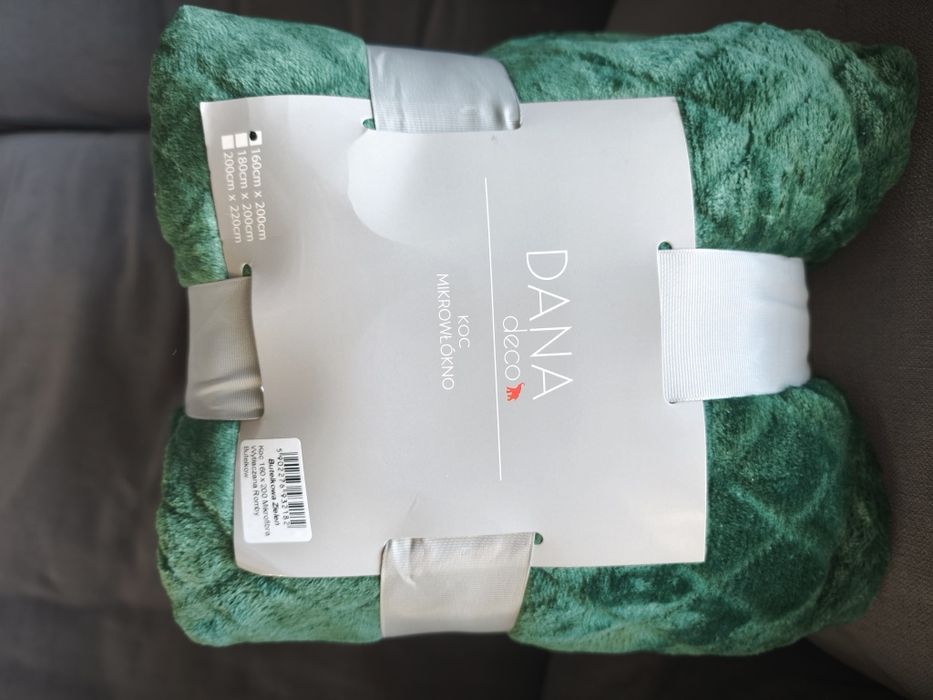 Mięciutki koc butelkowa zieleń