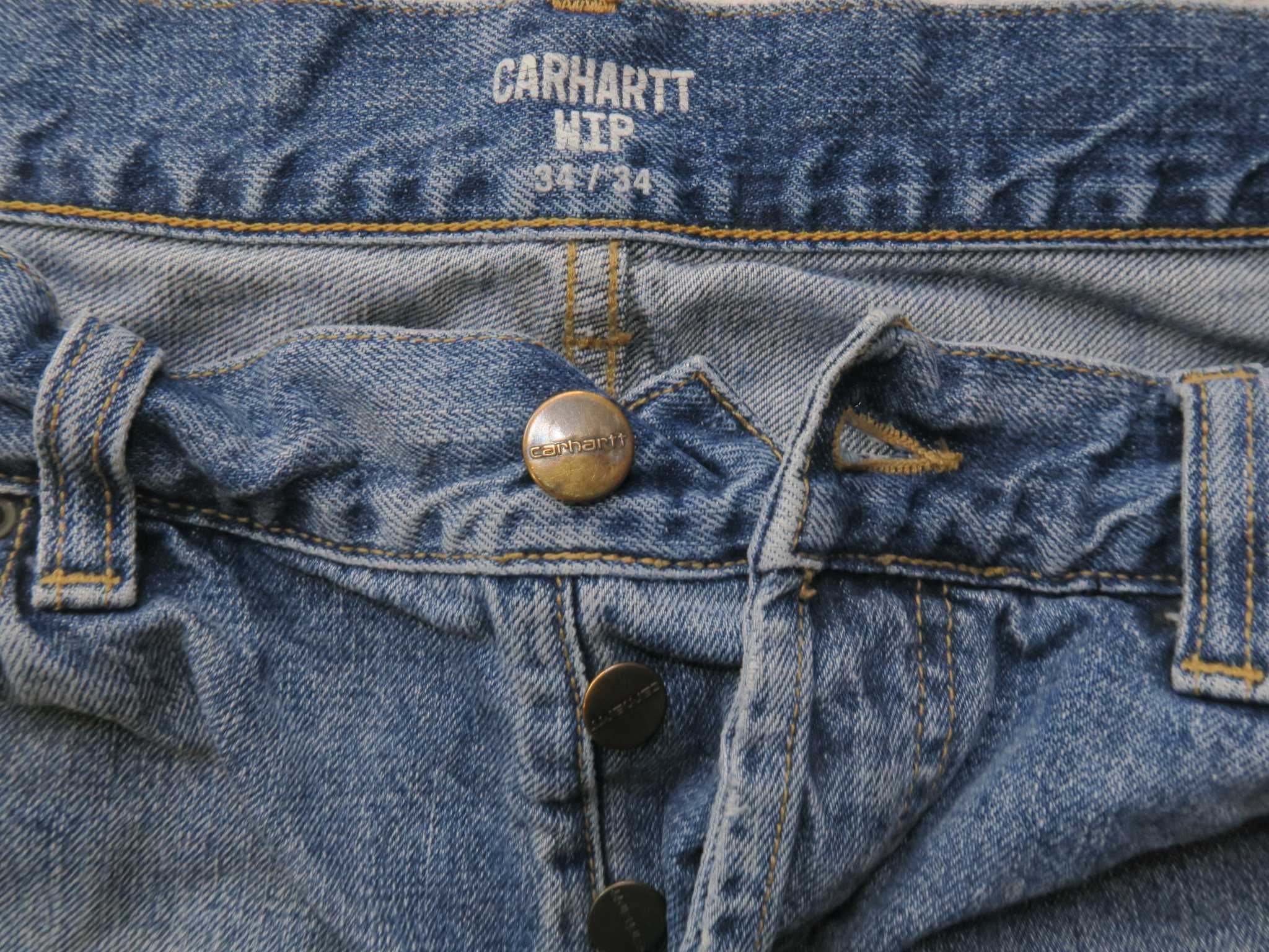 Carhartt spodnie jeansowe straight fit 34/34