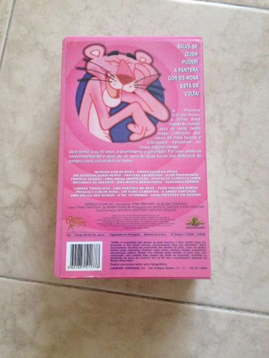 Pink Panther Cartoon, Bumper Collection, 2 filmes VHS, versão de 1999