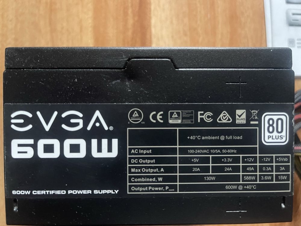 Блок живлення до ПК Chieftec GPA-500S/Evga 600w