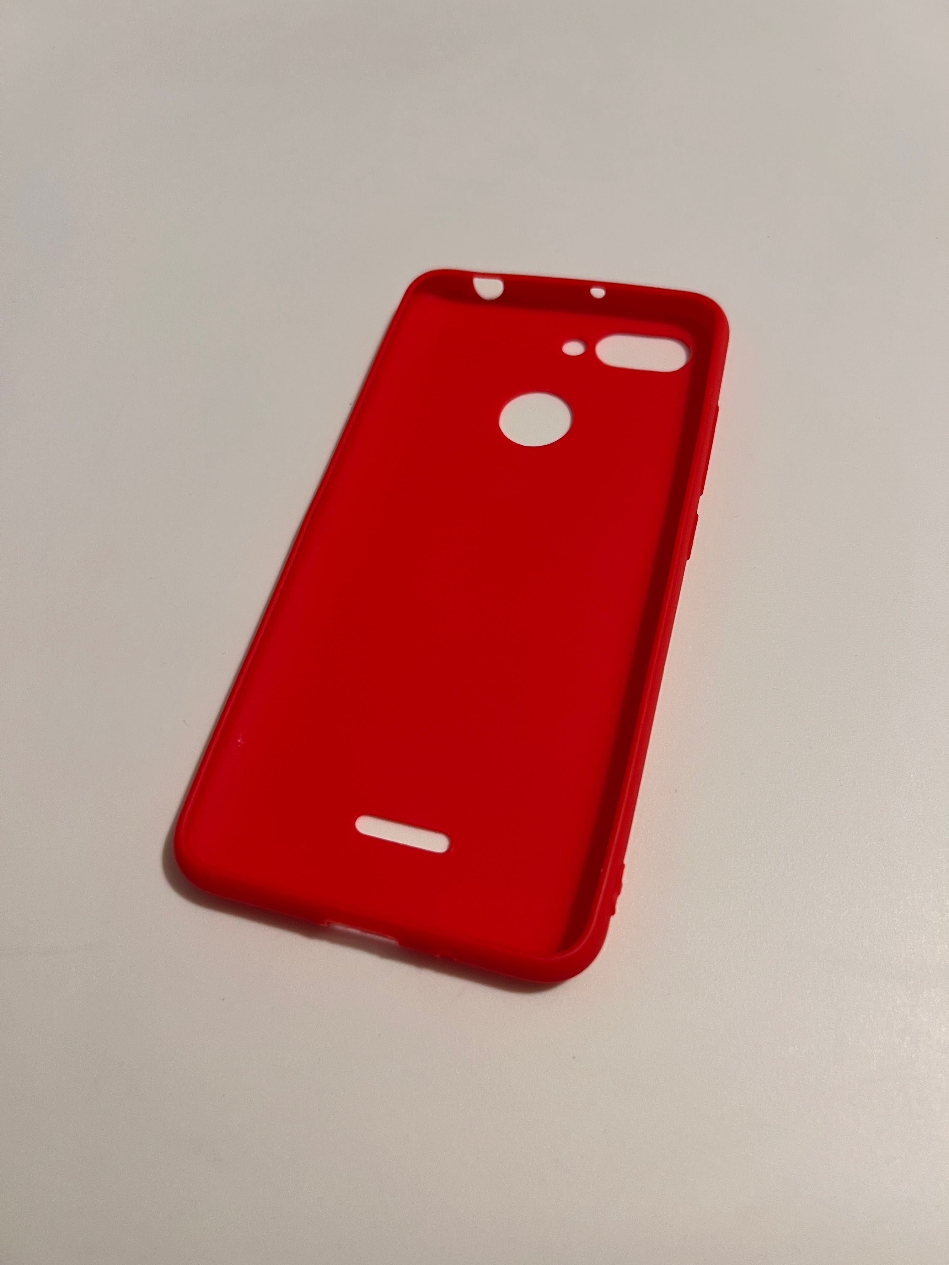 Czerwone etui/obudowa/case gumowe na telefon Xiaomi Redmi 6