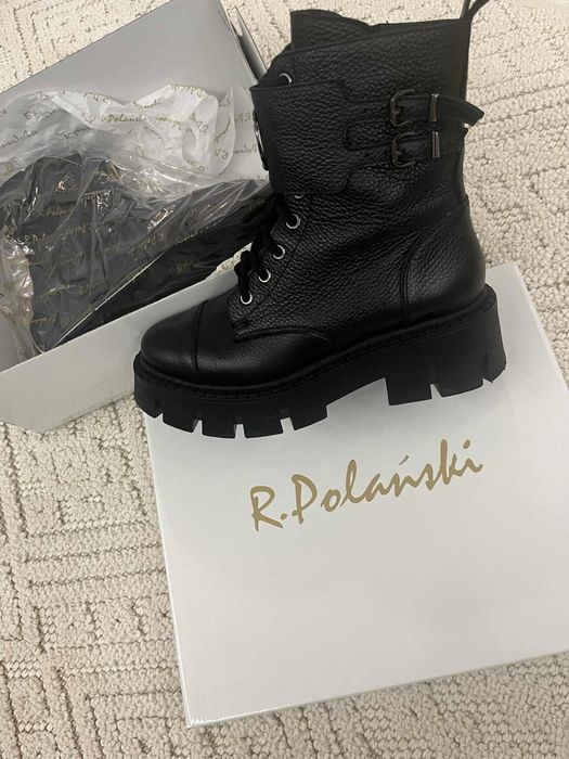 Botki czarne trapery R. Polański 39