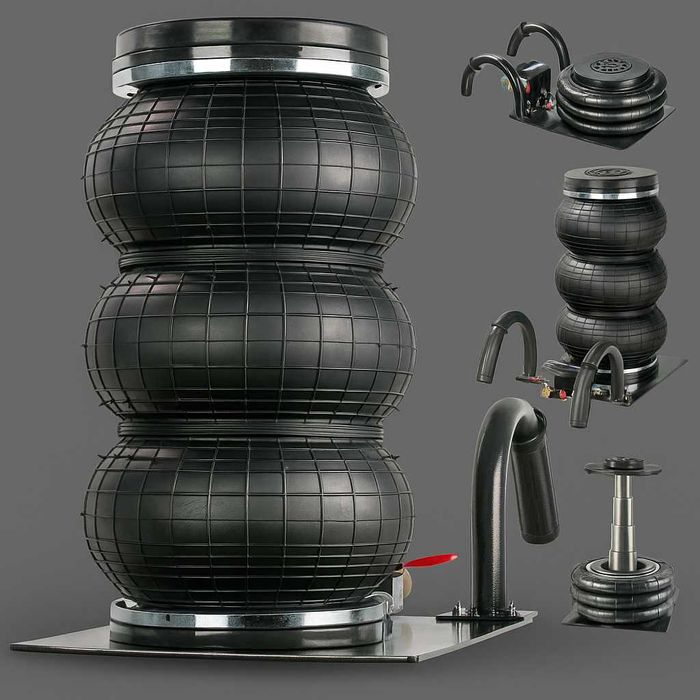 Wzmocniony Podnośnik pneumatyczny 4T Bałwanek lewarek poduszka mocny