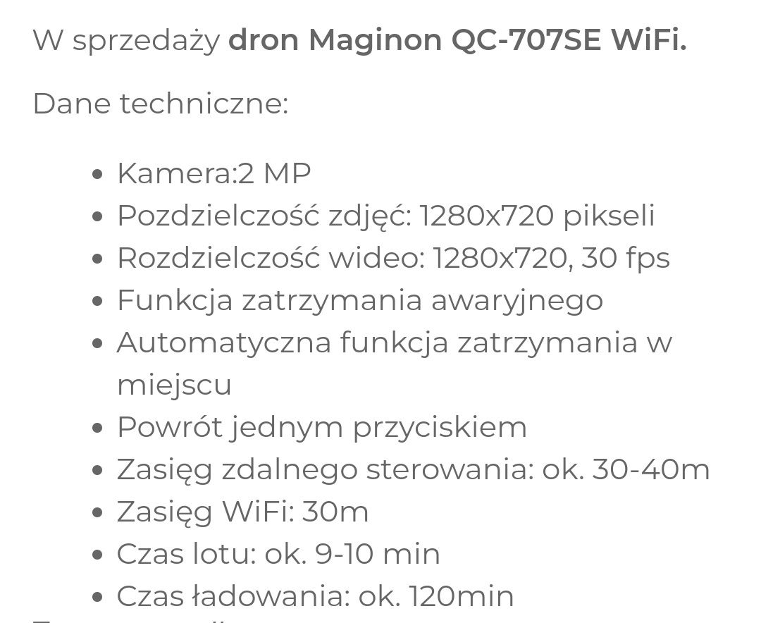 Dron Quadrocopter