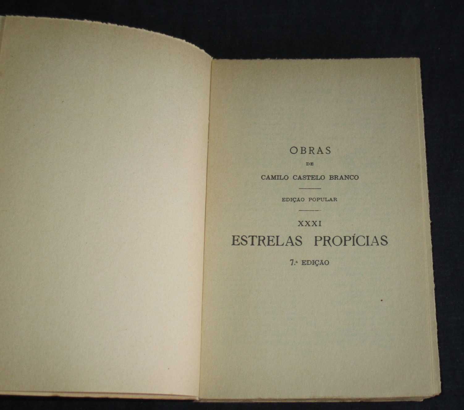 Livro Estrelas Propícias Camilo Castelo Branco 1971