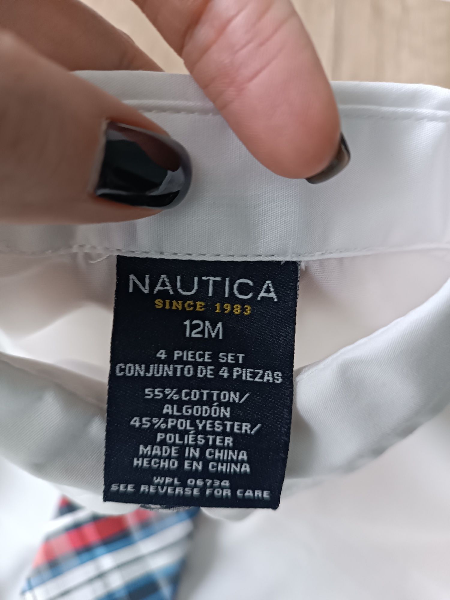 Рубашка с галстуком и жилеткой для мальчика  Nautica на 12 мес