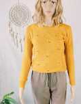 Damski jesienny sweter w rozmiarze S 36 miodowy