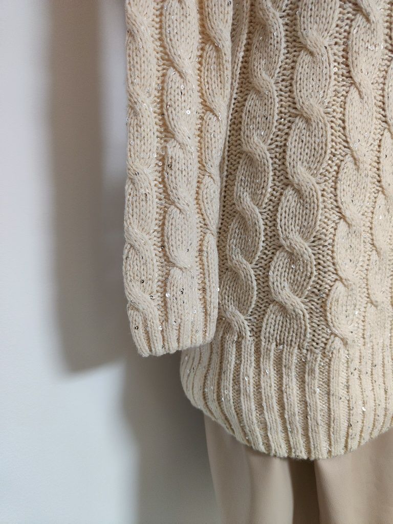 Sweter z kołnierzykiem z bawełny rozmiar m