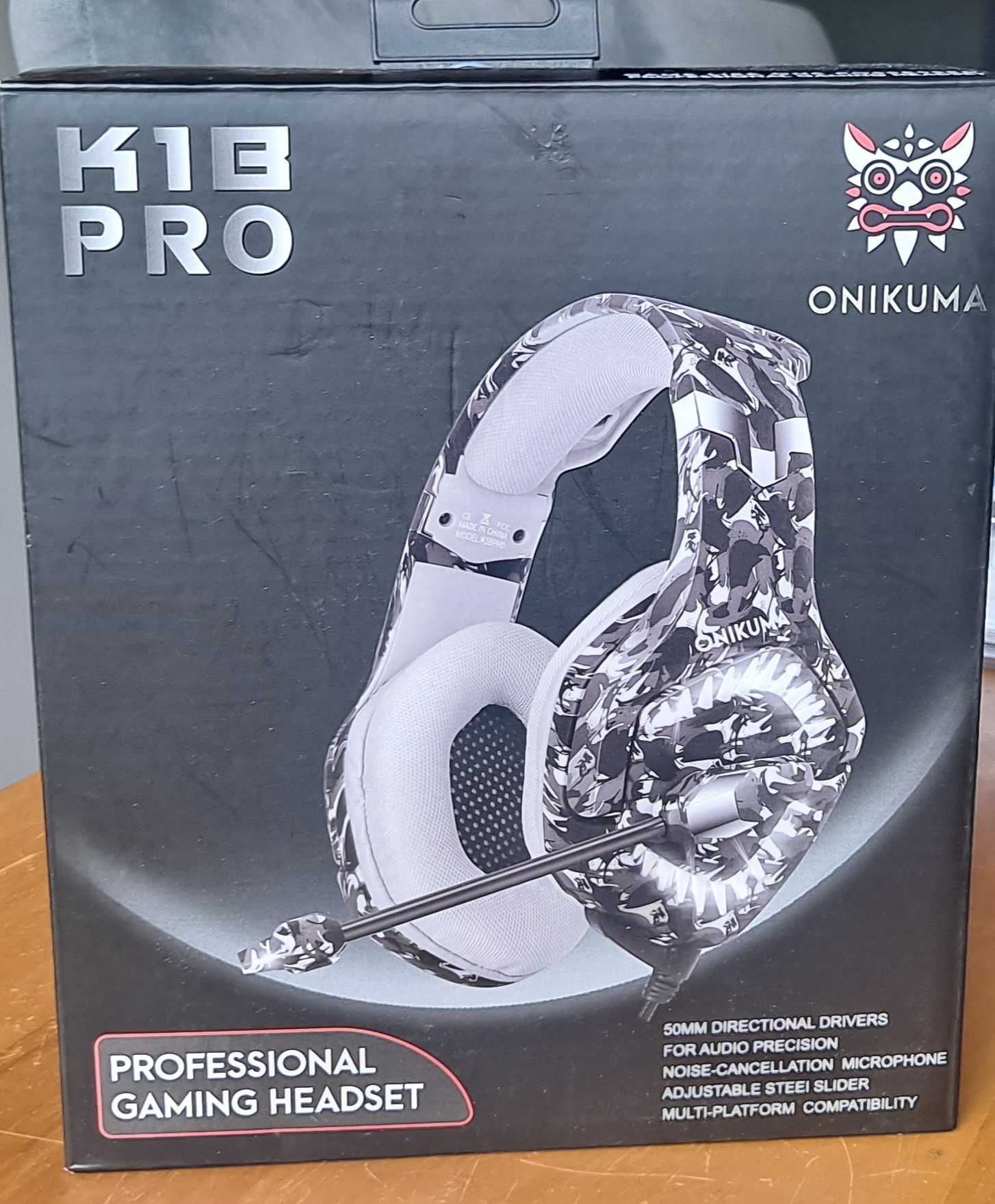 Słuchawki Onikuma K1B Pro Czarno-białe