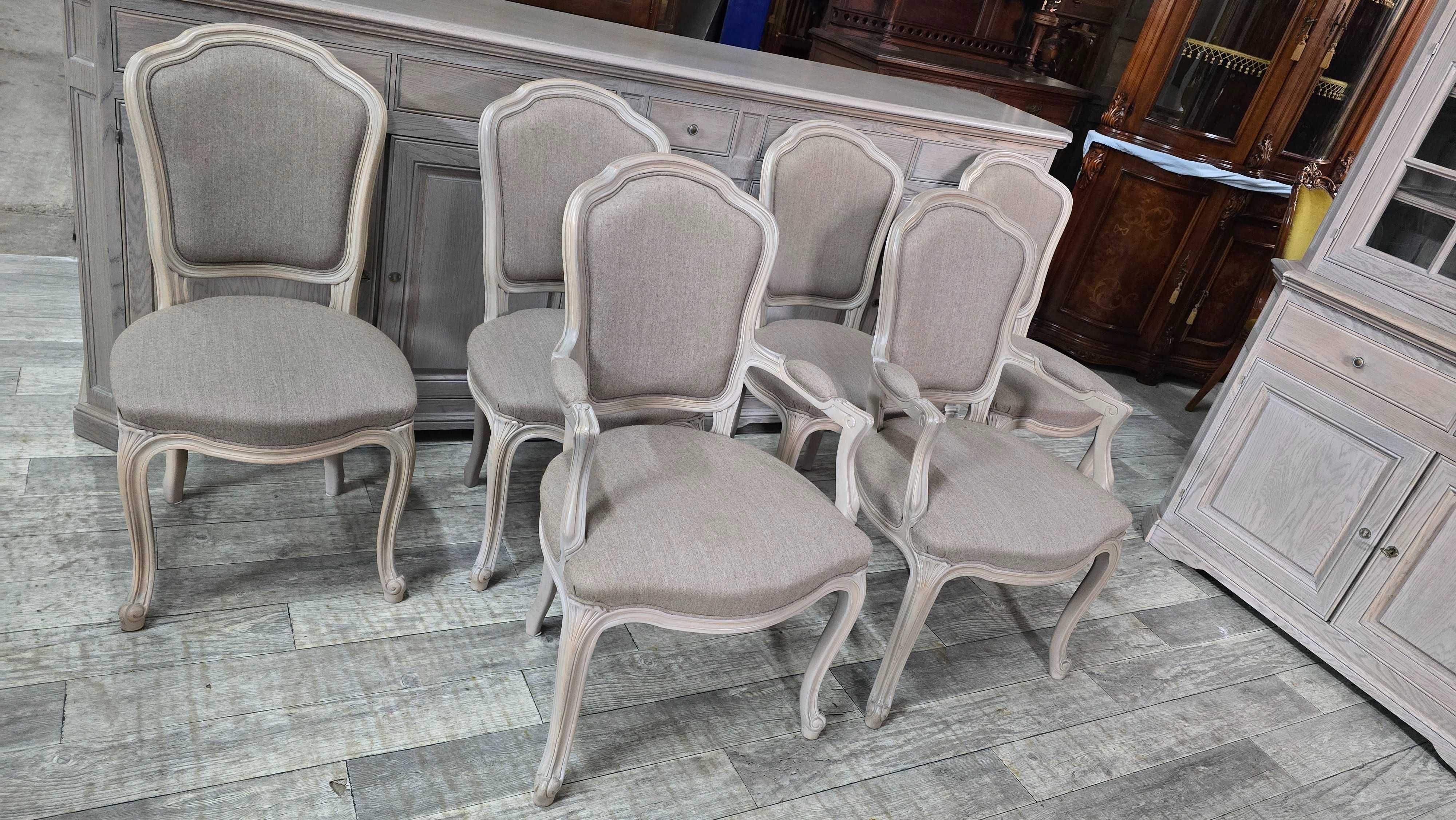 ...Unikatowy Dębowy Komplet Mebli Do Jadalni W Odcieniach Szarości ...