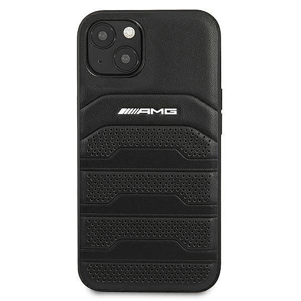 Etui AMG Leather Debossed Lines na iPhone 13 mini - czarne