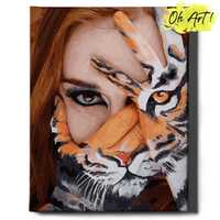 Malowanie po numerach, 40x50 cm - Spojrzenie tygrysa / Oh-Art