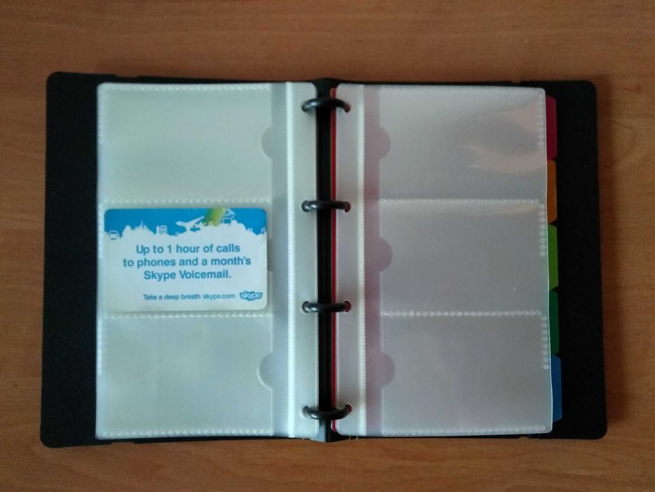 Альбом (визитница) с впаянными файлами Deli, 120 визиток, синяя