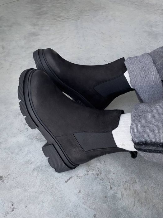 ХИТ ПРОДАЖ‼️Ботинки Челси женские Демисезон Зима // Кожа с напылением