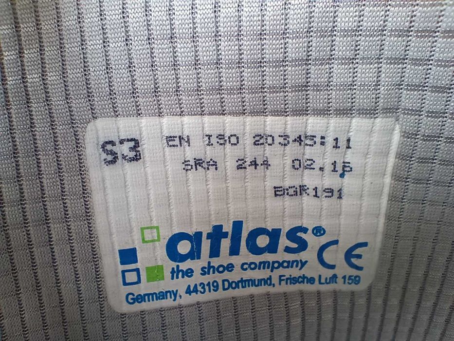 ATLAS Buty robocze Sneakersy wysokie z blachą S3 ESD A 585 r.43 UNIKAT