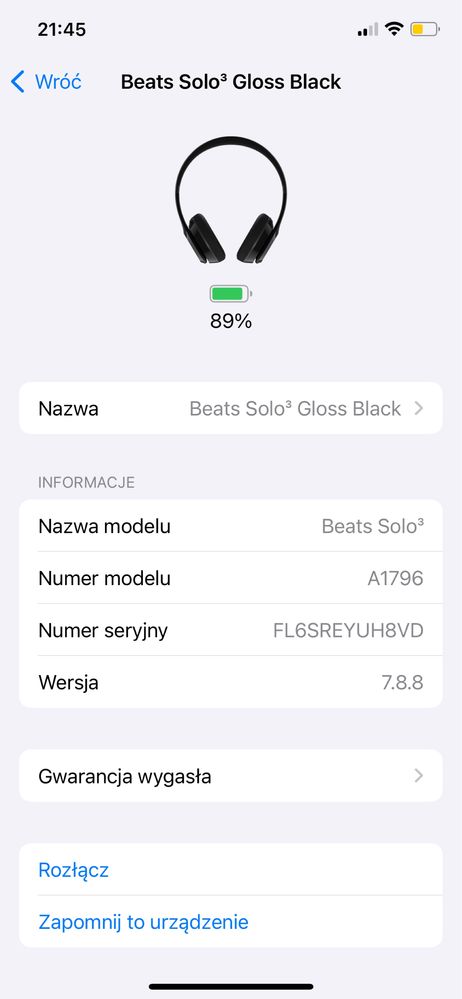 Beats Solo 3 Wireless Gloss Black Słuchawki Bezprzewodowe Czarne