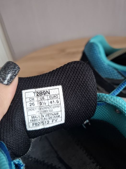 Осенние кроссовки Asics 41р, синие трекинговые кросовки на gore-tex ме