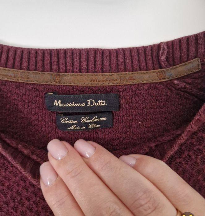 Sweterek Massimo Dutti bawełna kaszmir