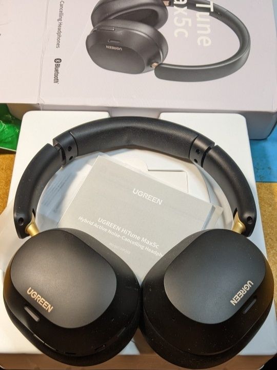 Беспроводные наушники Ugreen Max5c LDAC ANC Bluetooth 5.4 + кабель