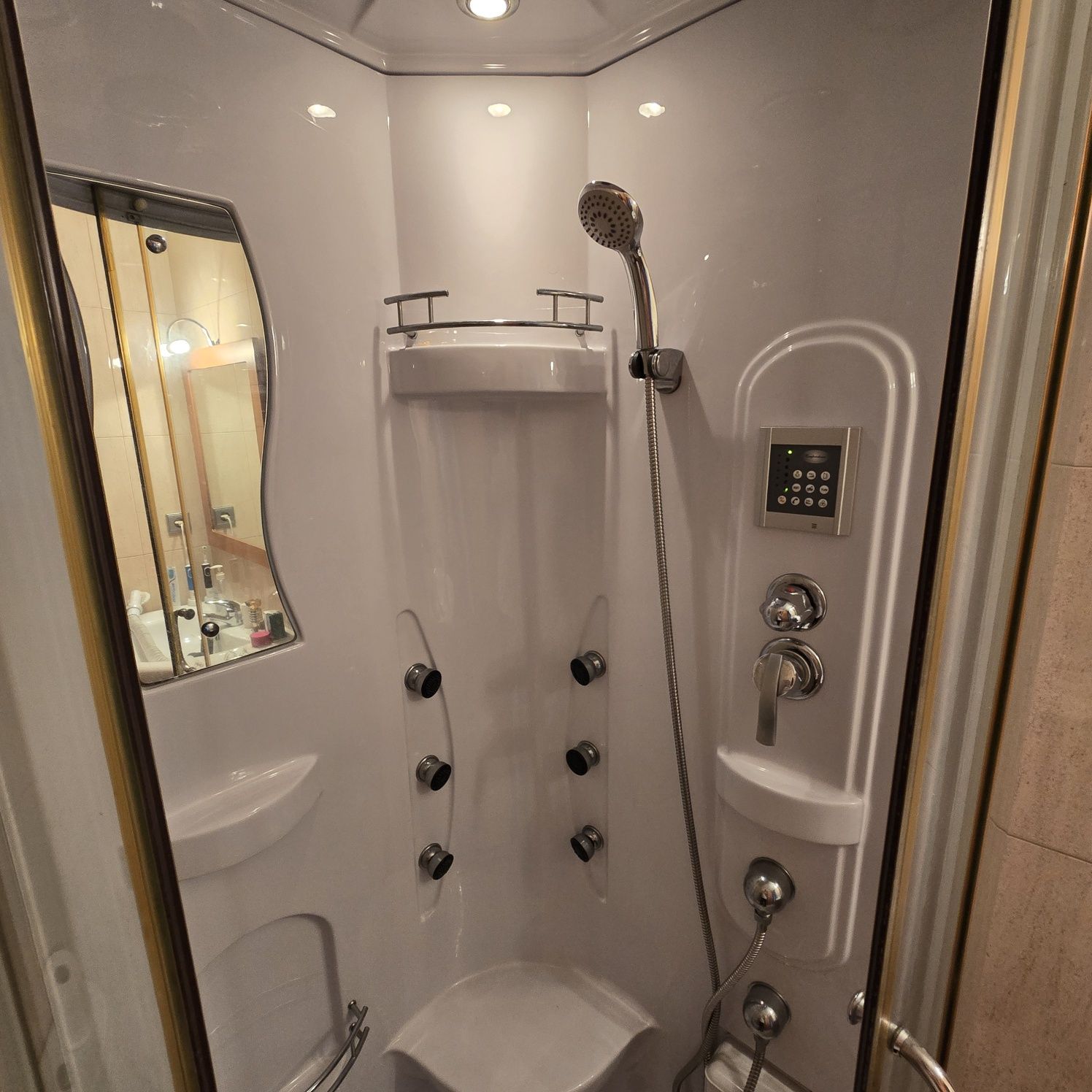 Cabine hidromassagem 1/4 círculo