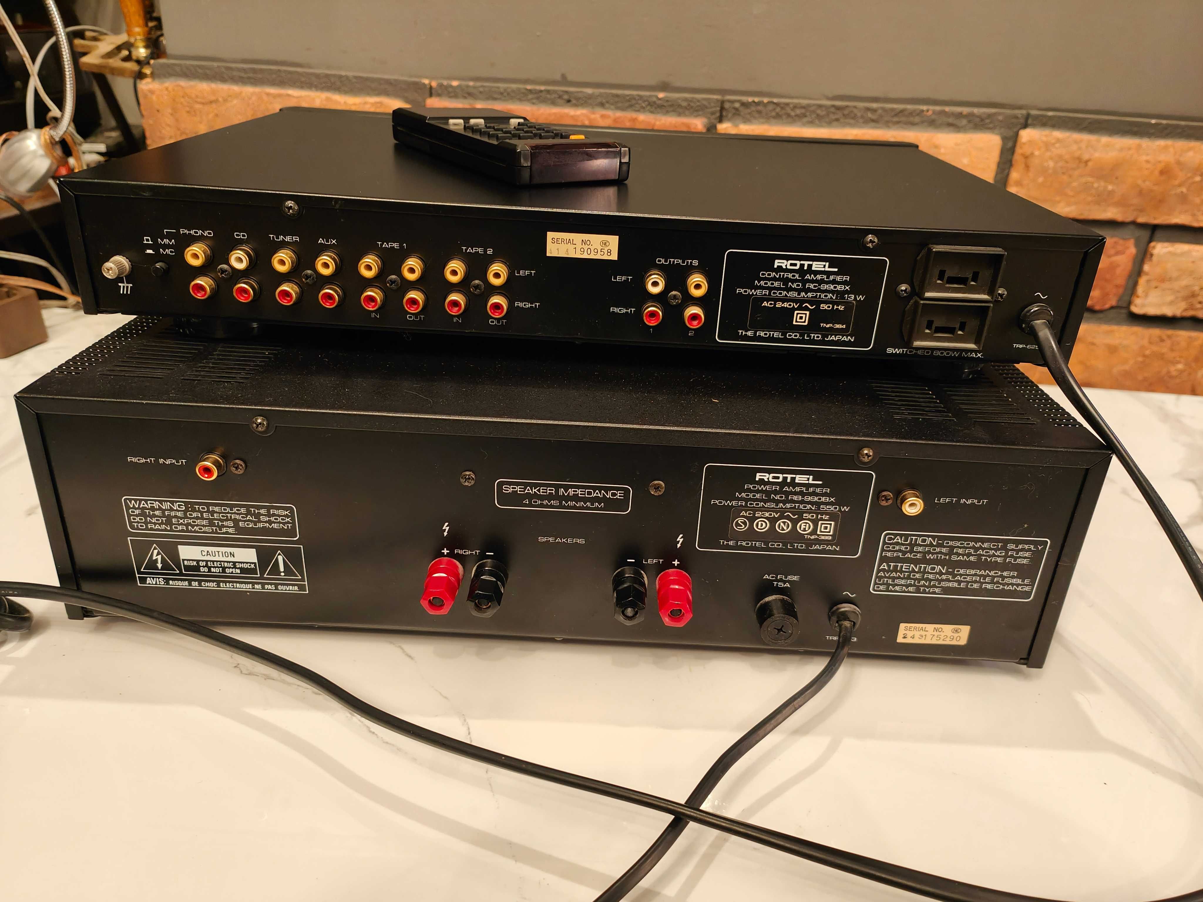 ROTEL RB-990BX + RC-990BX ! Flagowy zestaw STEREO ! HI-END ! Pilot