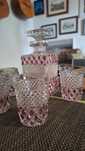 Conjunto de 4 copos e garrafa de Whisky  vintage