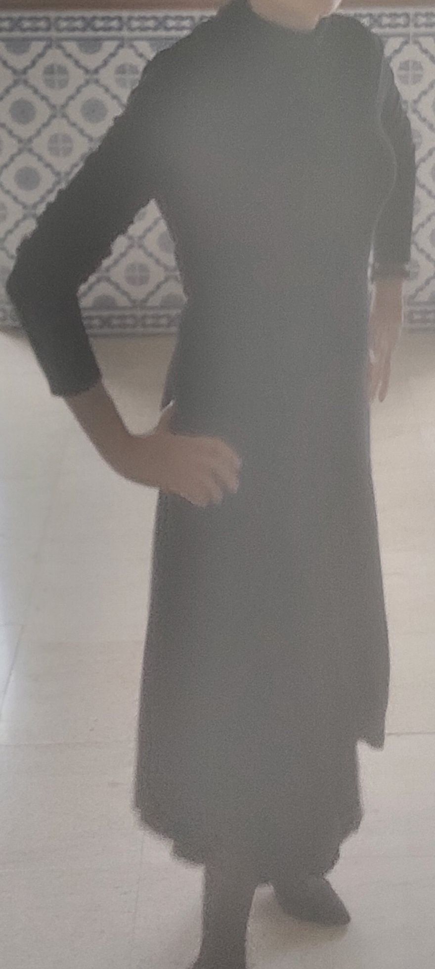 Vestido preto de malha da Zara