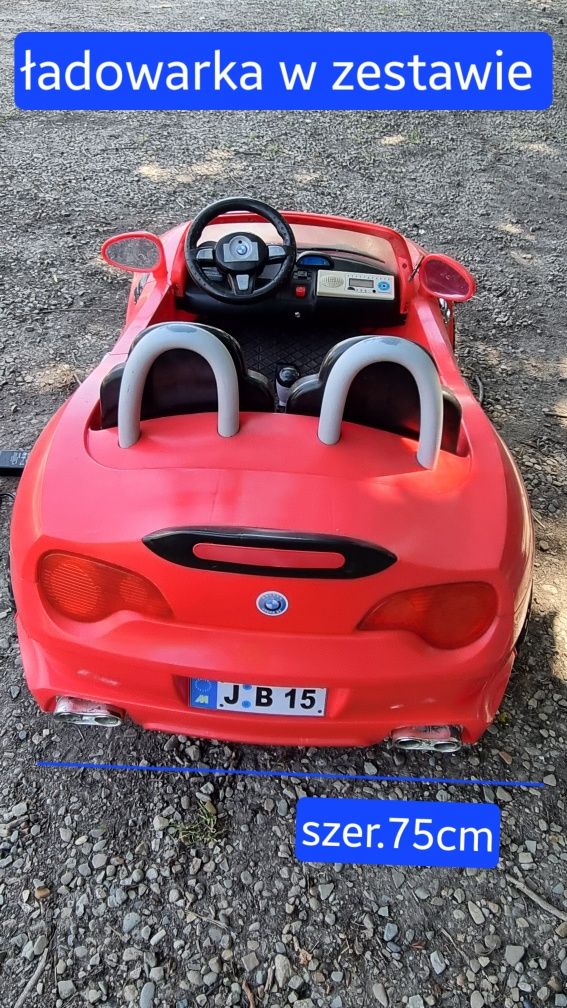 DUŻY samochód auto BMW na akumulator dla dzieci 2 osobowy autko dwoje