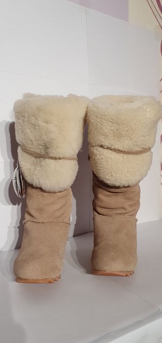 Kozaki nowe damskie Mos Copenhagen z futerkiem rozmiar 37